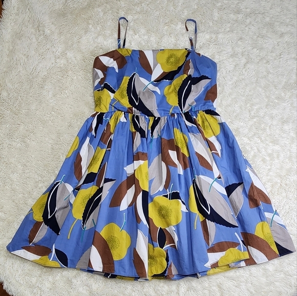 Boden Blue and Yellow Floral Dress - Picture 6 of 13